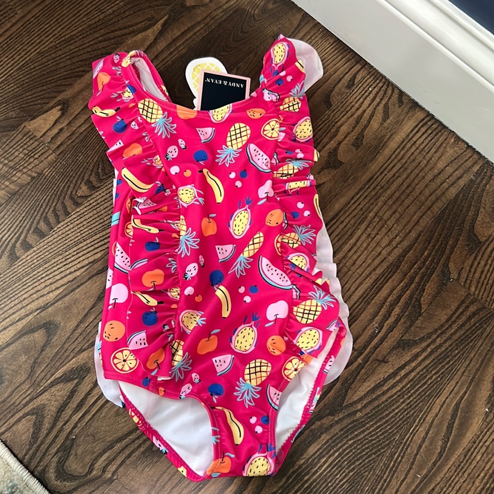 NWT Girls Andy & Evan One Piece Swimsuit